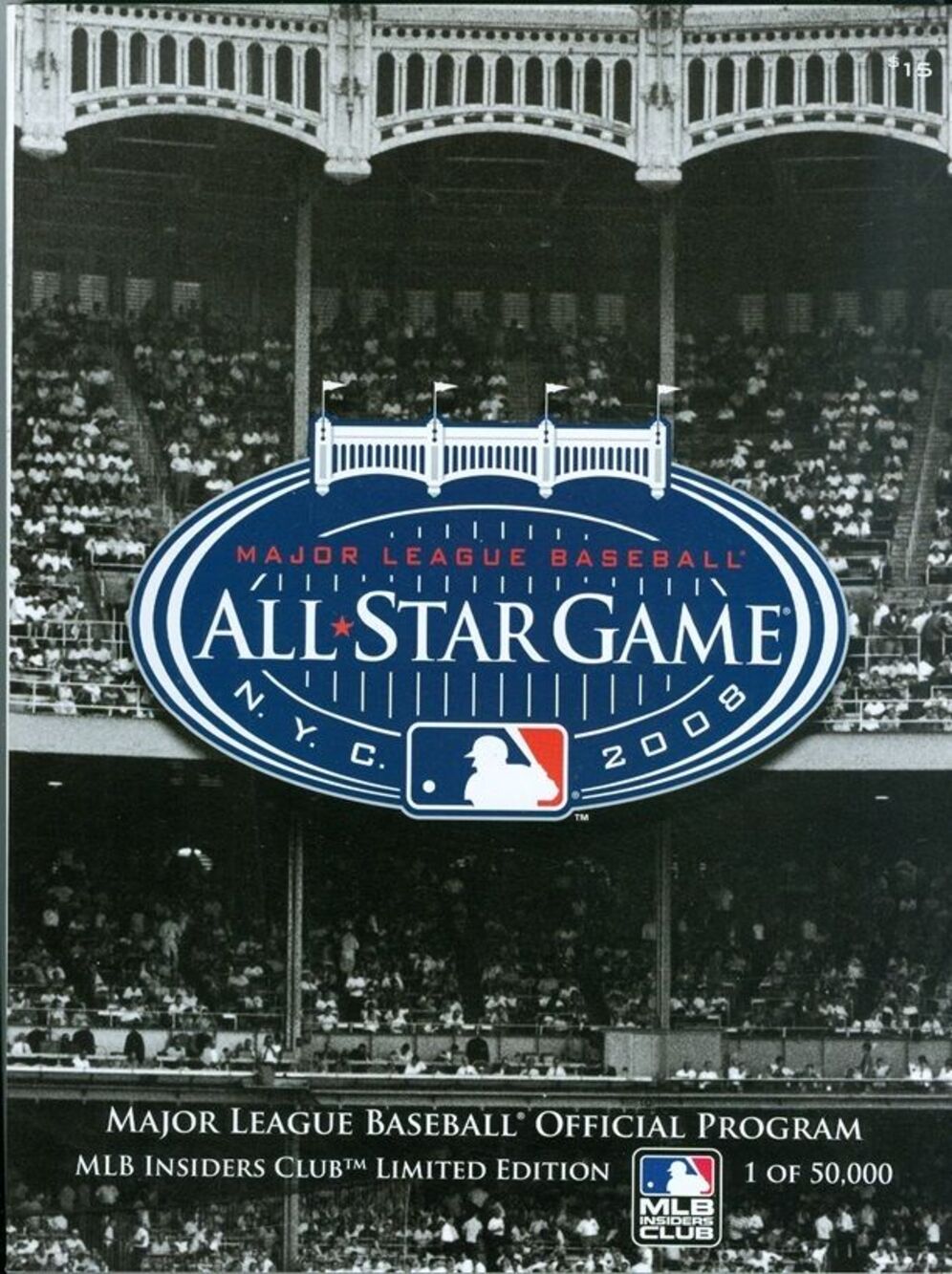 2 FOR $5 SALE 2008 Major League Baseball MLB All-Star Program: Yankee Stadium